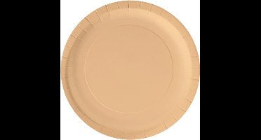 Wegwerpbordjes Pastel orange, 23cm - 8st - Feestjecreatief