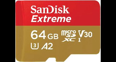 SANDISK Extreme - MicroSDXC - 64GB - Inclusief SD Adapter