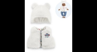 Corolle winterset babypop 36cm - poppenkleding wit polyester.