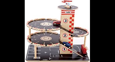 Houten speelgoed garage