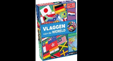 Tactic Vlaggen van de Wereld – Educatief spel – Leer de verschillende wereldvlaggen – 200 Kaarten – Inclusief wereldkaart