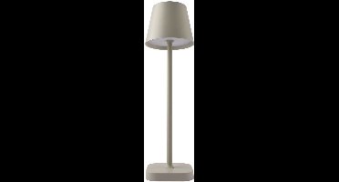 FlinQ Tafellamp Lume - Tafellamp Oplaadbaar - Tafellamp slaapkamer - Oplaadbaar - Dimbaar met geheugenstand - 3 lichtstanden - 38cm - Licht Beige