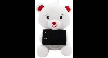 Ballongewichtje 2-in-1 Pluche Knuffel Ijsbeer (170gr-21cm)