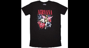 Nirvana - In Utero Vintage Collage T-shirtjurk - M - Zwart