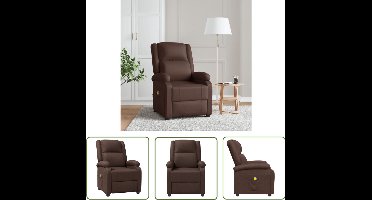 vidaXL - Massagestoel - kunstleer - bruin