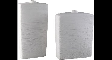 PTMD Vaas Janettee - 30x12x60 cm - Keramiek - Wit