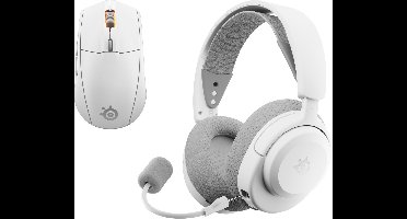SteelSeries Rival 3 Draadloze Gaming Muis + Arctis Nova 3X Draadloze Gaming Headset - Wit