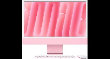 Apple iMac 2024 - M4 10 core CPU, 10 core GPU, 16GB RAM, 512GB SSD, Qwerty , Roze