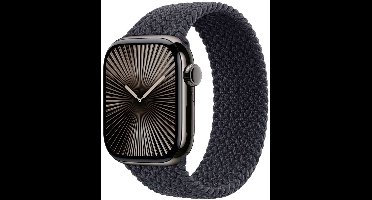 Apple Gevlochten solobandje voor de Apple Watch | 38/40/41/42 mm - Maat 5 - Midnight