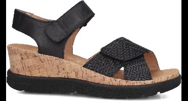 Hartjes Jazz Sandalen - Met Sleehak - Dames - Zwart - Maat 41
