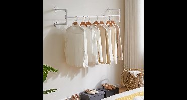 kapstok - IJzer - Modern - Verwijderbare - 44D x 24B x 8H centimeter - Vier Bases - Laadvermogen 30 kg - Wit