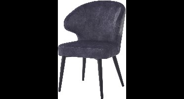 Livingfurn Eetkamerstoel Donna Antraciet Velvet