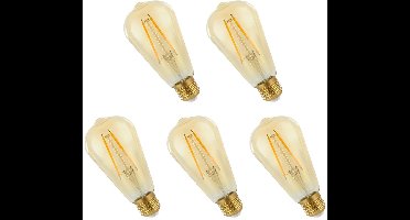 Spectrum LED Lamp E27 2W 230V - 240 Lumen - 2400K Warm wit - Gezellig licht - Energiezuinig - 5 stuks