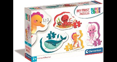 Clementoni - Kinderpuzzel - My First Puzzles - Zeedieren - 2, 3, 4 en 5 Stukjes - Vanaf 2 Jaar