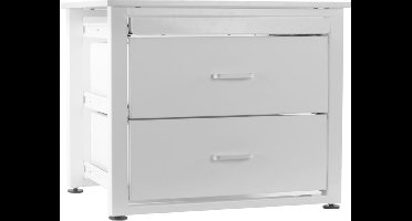 Nedco - Wasmachine verhoger met twee lades en schuifplateau - Heavy bold - maximale belasting 100Kg