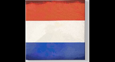 Canvas Schilderij - Nederlandse Vlag - Print Op Canvas - 60x60 cm