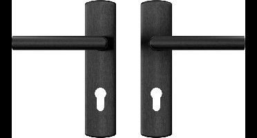 AXA Deurbeslag set Binnendeur - Curve Klik Milan - Deurkruk Zwart - met cilindergat - PC72 - Deurklink met schild