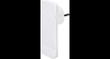 Extra platte stekker - geaard - wit