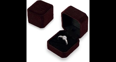 Klassiek Trouwring Doosje in Bruin - 1 Stuk