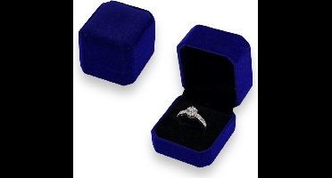 Elegante Trouwring Doosje in Blauw - 1 Stuk