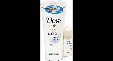 Dove Nutri E Body Milk 24H Nutri-Serum 400ml + Dove Silk Dry Deo - Voordeelverpakking