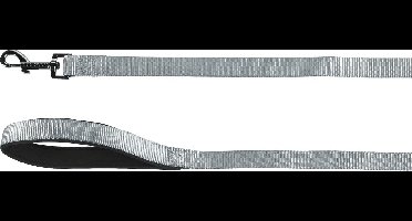 Hond Looplijn Abbi Grijs 1,3m 20mm