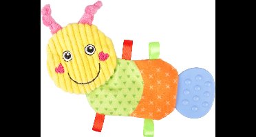 Flamingo Pippo Rups - Hondenspeelgoed - 14 cm - Geel