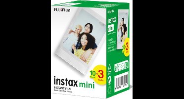 Fujifilm Instax Mini Film - Instant Fotopapier - Wit - 3 x 10 stuks