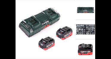 Metabo basisset met 2x accu LIHD 5,5 Ah + ASC 145 DUO dubbele oplader