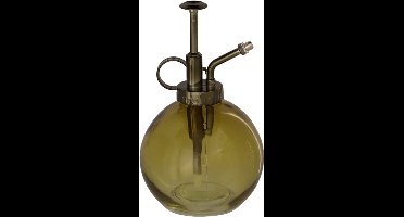 Esschert Design plantenspuit/vernevelaar - glas - olijfgroen/brons - 16.5 cm