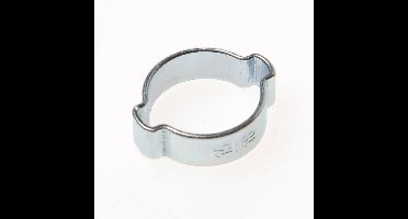Mega Dubbel oor klem staal gegalvaniseerd 15 mm x 18 mm 7,5 mm, per 10 stuks