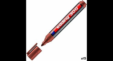 Permanente markeerstift Edding 300 Bruin (10 Stuks)