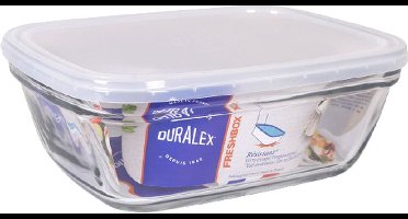Rechthoekige lunchbox met deksel Duralex Freshbox Transparant 1,7 L
