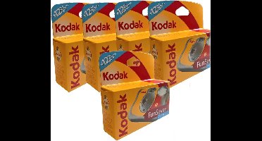 Kodak Fun Saver Wegwerpcamera met Flits 27+12 Opnamen (5 Stuks)