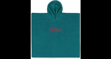 Poncho S Lake green met naam | geborduurd | gepersonaliseerd