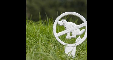 Esschert Design hondenbordje niet poepen - gietijzer - 15 x 0.8 x 30 cm