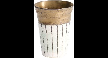 Tokyo Design Studio – Craft Teacup – Wit/Goud – Zwarte Streep