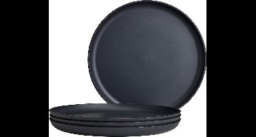 Platte borden 260 mm set van 4 stuks Nordic Black borden set