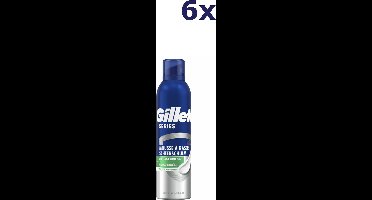 Gillette Series - Scheerschuim - Gevoelige Huid - With Aloe Vera - 250ml x 6