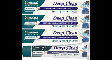 Himalaya Deep Clean Tandpasta - 3 x 75 ml - Tandpasta Zonder Fluoride - Plant Enzyme Technology - Dieptereiniging en Detox Voor Glanzende Tanden - Tandpasta Voordeelverpakking - Toothpaste