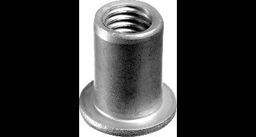 2x Blindklinkmoer - M8 - Aluminium
