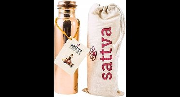Koperen drinkfles, glad, Sattva Ayurveda, 650 ml