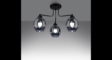 Sollux Lighting Kroonluchte Fillan - 36x54x54cm - E27 - zwart - staal