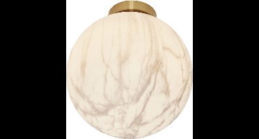 it's about RoMi Plafonniere Carrara - Goud/Wit - Ø28cm - Modern,Luxe