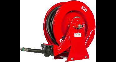 Haspel AdBlue 15 m Ø 3/4 20 bar Gepoederlakt staal met automatische oprol en vaste muurbeugel MW Tools SHAD3415