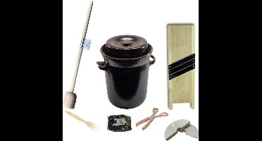Startpakket zuurkool 10 liter (Bruin-klassiek) - zuurkoolpot - fermentatiepot