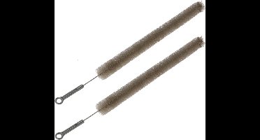 Gerimport Radiatorborstel - 3x - flexibel - kunststof - grijs - 72 cm - schoonmaakborstel / rager verwarming