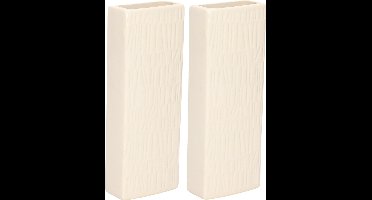 Gerimport Waterverdamper - 4x - warm wit - keramiek - 400 ml - radiatorbak luchtbevochtiger - 7 x 18,5 cm