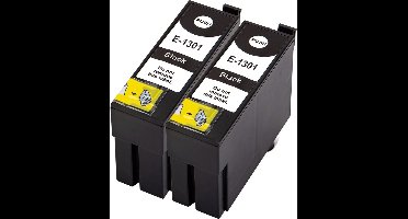 Inktcartridges Geschikt voor T1306/T1301-1304 | Multipack van 2x Zwart Geschikt voor Epson WorkForce WF-3520DWF - 3540DTWF - Stylus SX525WD - SX535WD - Stylus Office BX320FW - BX525WD - BX625FWD - BX635FWD