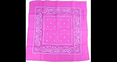 *** Boerenzakdoek Roze - Classic Zakdoek – Bandana Lila - Sport&Spel - van Heble® ***